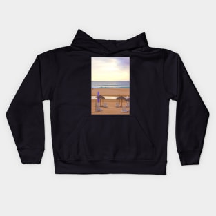 winter beach Kids Hoodie